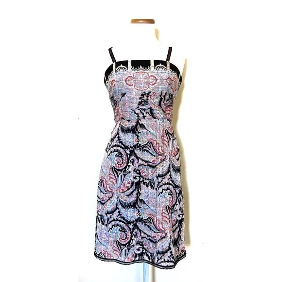 Kay Unger | Dresses | Kay Unger Paisley Lace Strap Midi Dress 6 | Poshmark